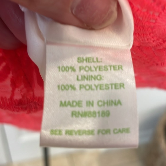 EEUC Lilly Pulitzer fiesta pink pinwheel organza Payton cocktail dress strapless - Picture 5 of 5